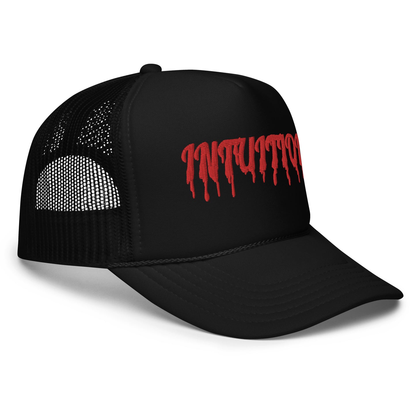 Intuition Drip letter Foam trucker hat