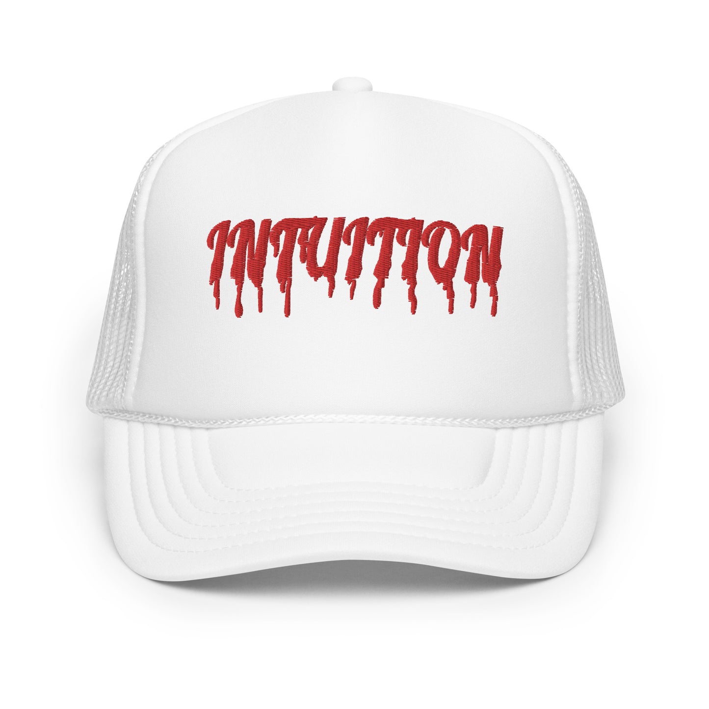 Intuition Drip letter Foam trucker hat