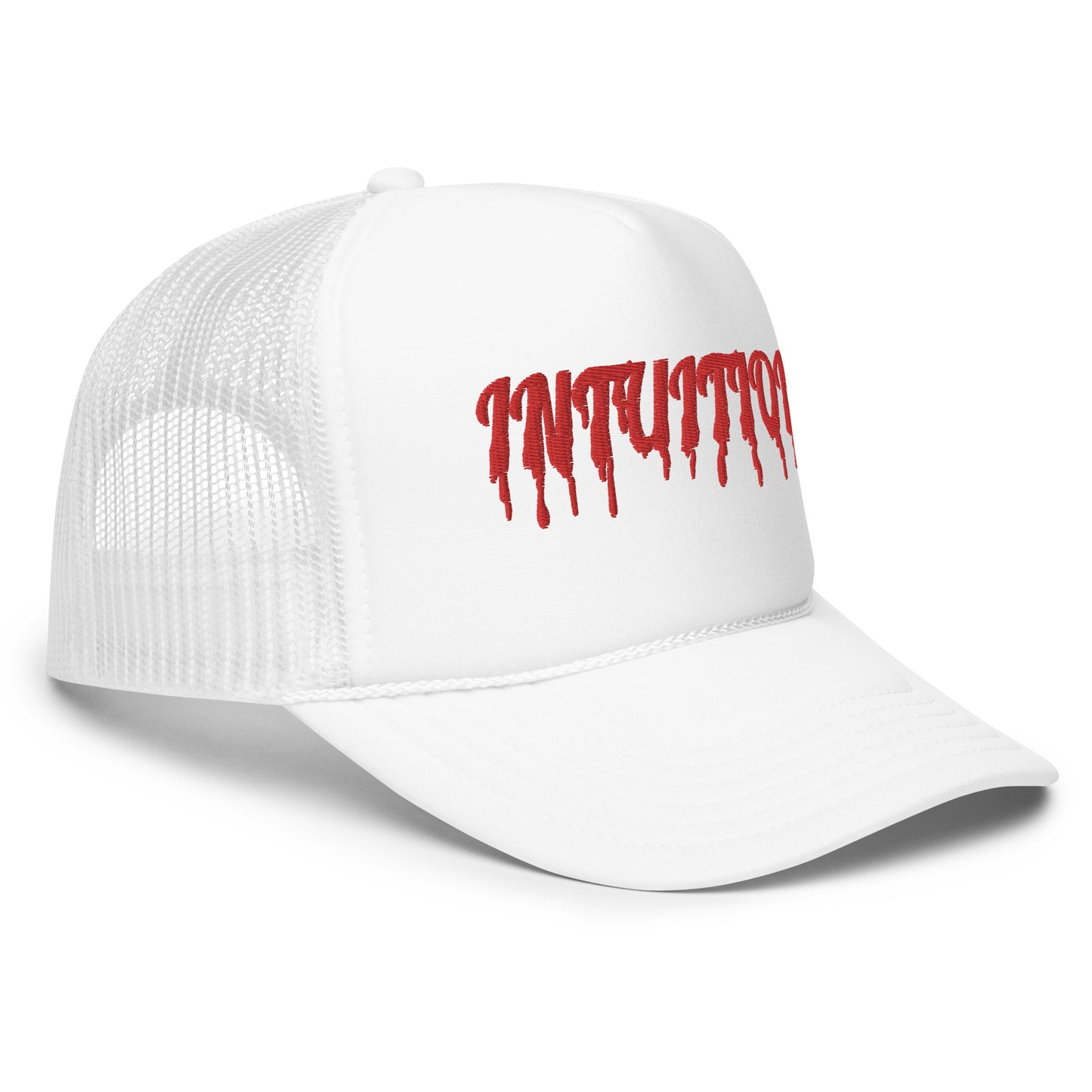 Intuition Drip letter Foam trucker hat