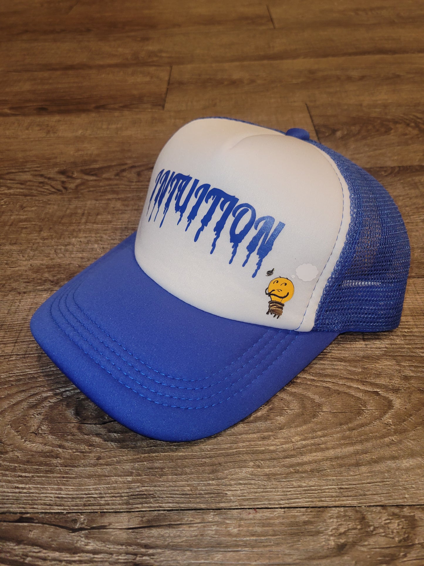 ROYAL BLUE & White  Intuition  Trucker hat