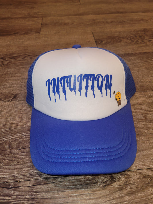 ROYAL BLUE & White  Intuition  Trucker hat